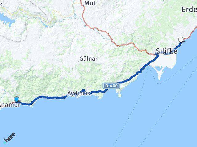 Mersin Bozyazı Narlıkuyu Silifke Arası Kaç Km - Yol Haritası