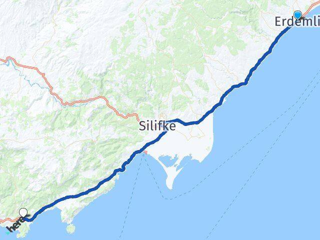 Mersin Erdemli Büyükeceli Gülnar Arası Kaç Km - Yol Haritası