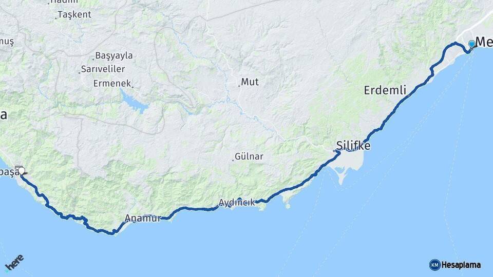 Mersin Gazipaşa Antalya Arası Kaç Km - Yol Haritası