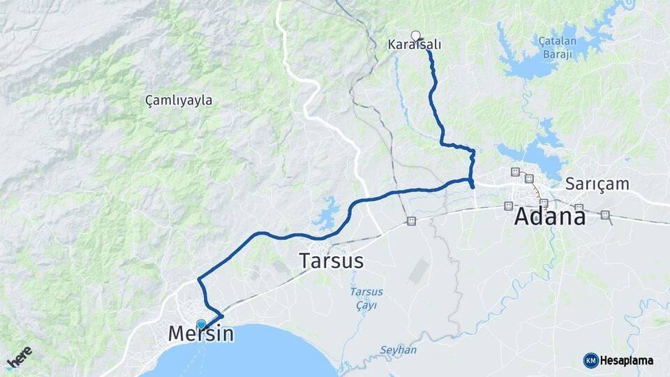 Mersin Karaisalı Adana Arası Kaç Km - Yol Haritası