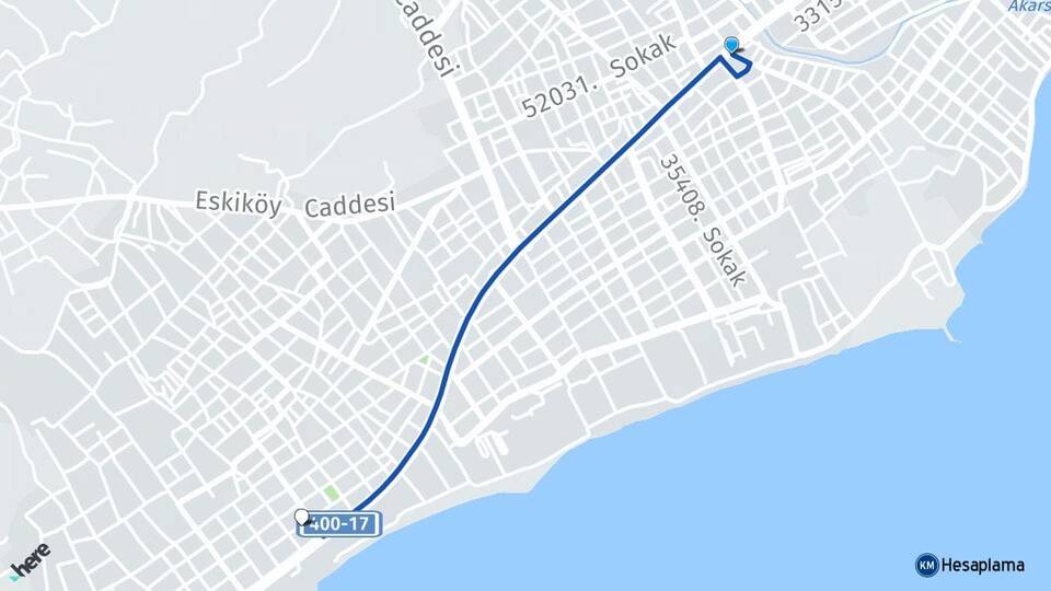 Mersin Mezitli Akdeniz Mezitli Arası Kaç Km - Yol Haritası