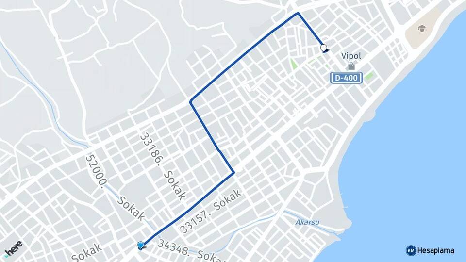 Mersin Mezitli Atatürk Mezitli Arası Kaç Km - Yol Haritası