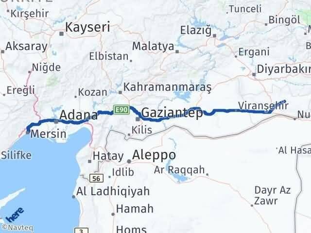 Mersin Ömerli Mardin Arası Kaç Km - Yol Haritası