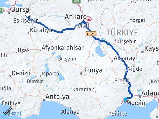Mersin Pazaryeri Bilecik Arası Kaç Km - Yol Haritası