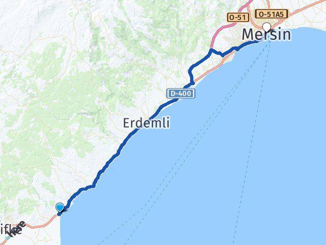 Mersin Silifke Atakent Arası Kaç Km - Yol Haritası