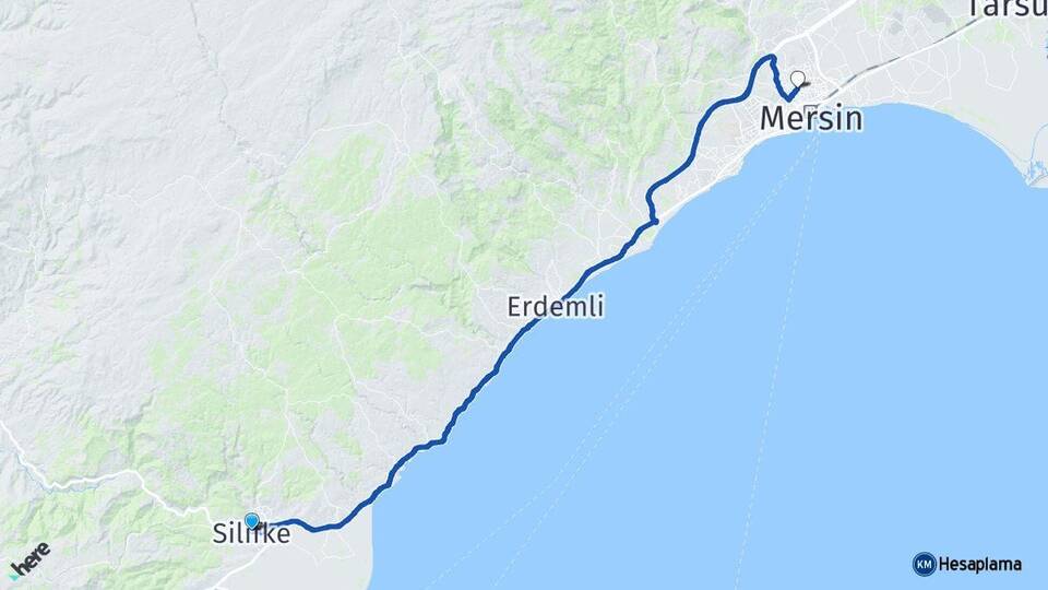 Mersin Silifke Toroslar Arası Kaç Km - Yol Haritası