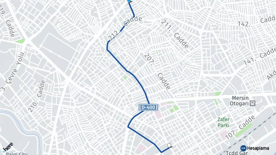Mersin Toroslar Akdeniz Arası Kaç Km - Yol Haritası