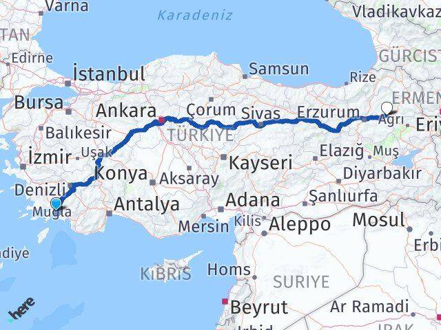 Muğla Horasan Erzurum Arası Kaç Saat? Yol Haritası, Yakıt, Rota ve Mesafe Hesaplama Muğla Horasan Erzurum Arası Kaç Km? Kaç Saat? Yol Haritası
