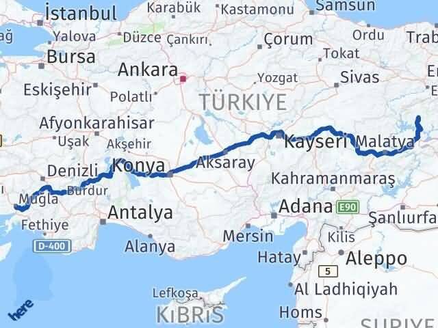Muğla Hozat Tunceli Arası Kaç Km - Yol Haritası
