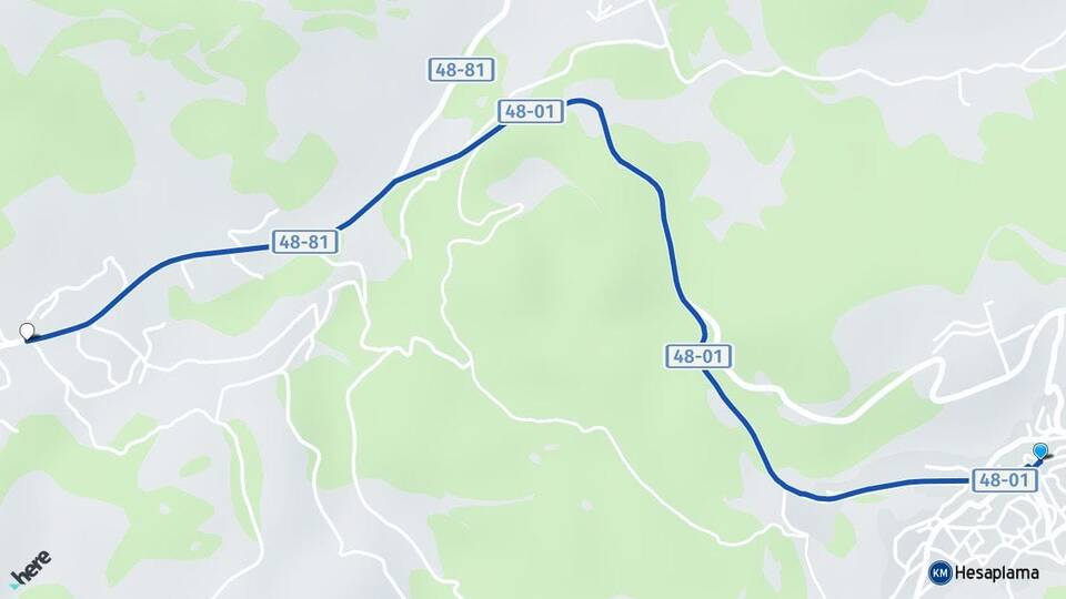 Muğla Kavaklıdere Salkım Kavaklıdere Arası Kaç Km - Yol Haritası