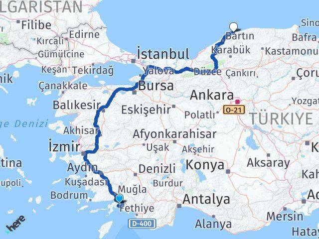 Muğla Kurucaşile Bartın Arası Kaç Km - Yol Haritası