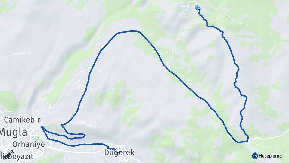 Muğla Menteşe Düğerek Menteşe Arası Kaç Km - Yol Haritası
