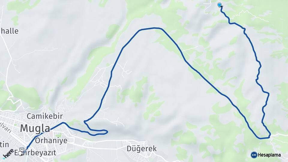 Muğla Menteşe Muğla Otogarı Arası Kaç Km - Yol Haritası
