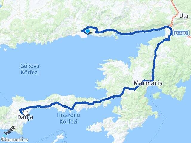 Muğla Milas Ören Datça Arası Kaç Km - Yol Haritası