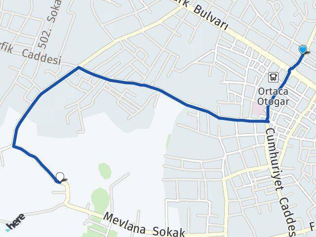 Muğla Ortaca Dereköy Ortaca Arası Kaç Km - Yol Haritası
