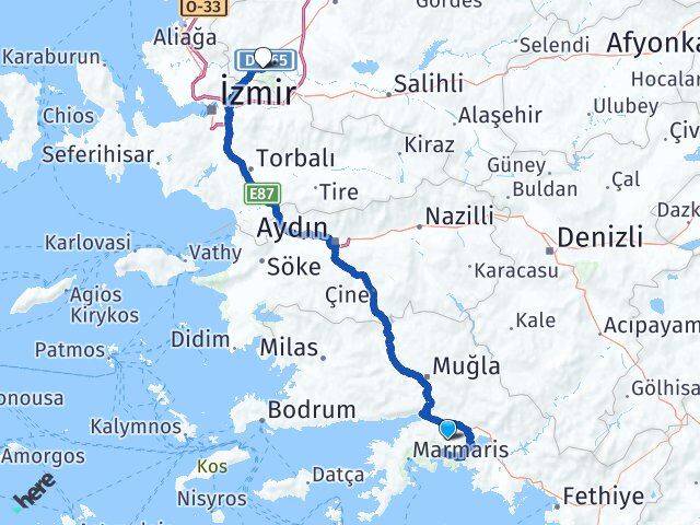 Muğla Şehzadeler Manisa Arası Kaç Km - Yol Haritası