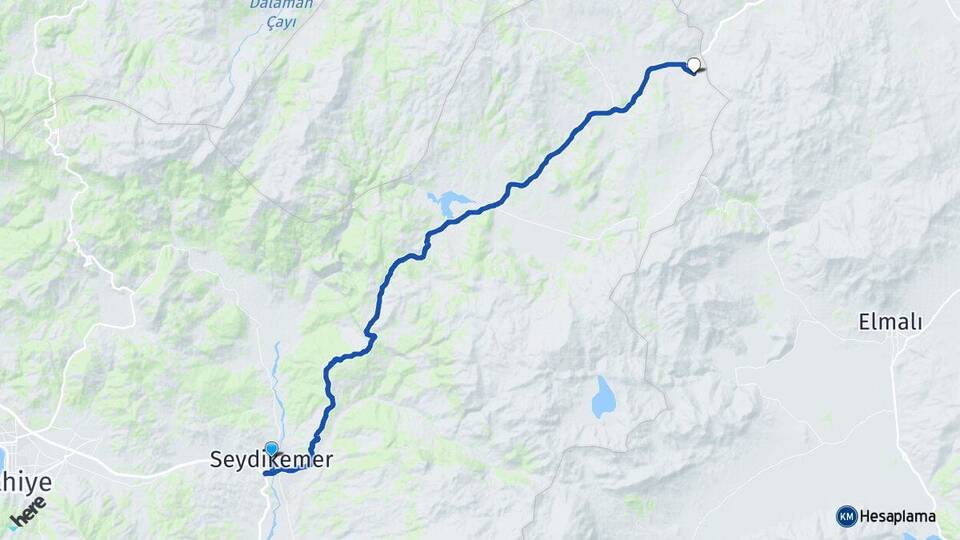 Muğla Seydikemer Doğanlar Seydikemer Arası Kaç Km - Yol Haritası