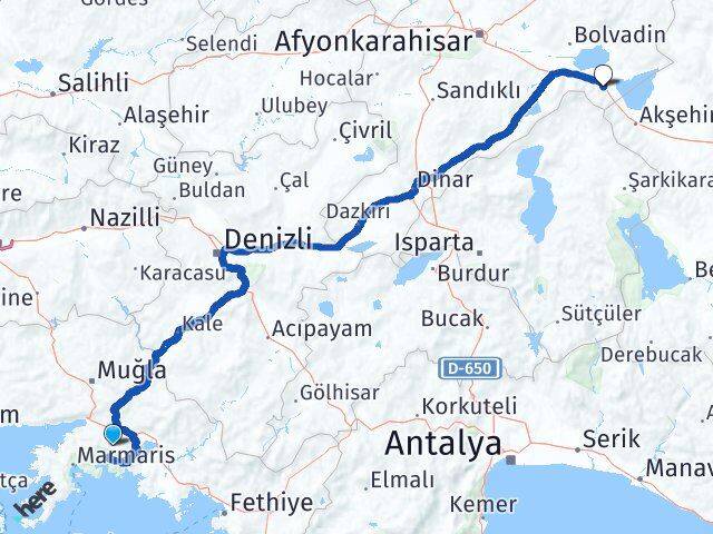 Muğla Sultandağı Afyonkarahisar Arası Kaç Km - Yol Haritası