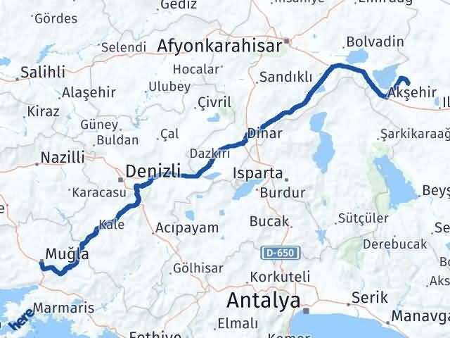 Muğla Tuzlukçu Konya Arası Kaç Km - Yol Haritası