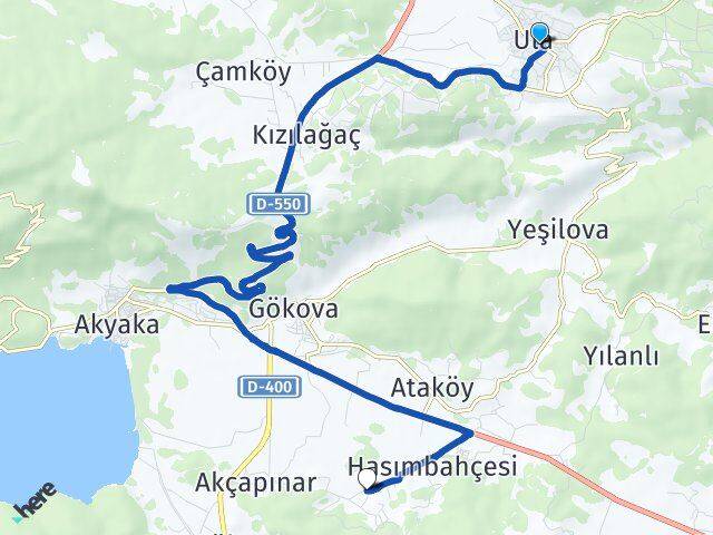 Muğla Ula Şirinköy Ula Arası Kaç Km - Yol Haritası