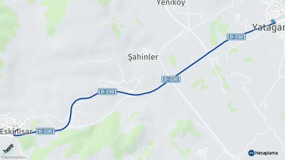 Muğla Yatağan Eskihisar Yatağan Arası Kaç Km - Yol Haritası