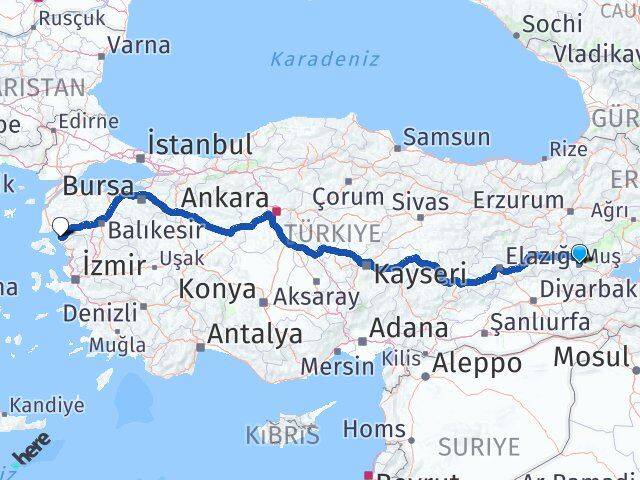 Muş Ayvalık Balıkesir Arası Kaç Km - Yol Haritası