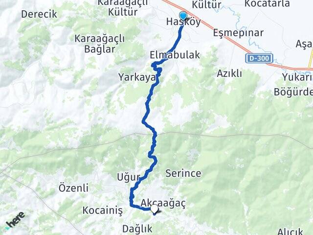 Muş Hasköy Bozburun Mutki Bitlis Arası Kaç Km - Yol Haritası