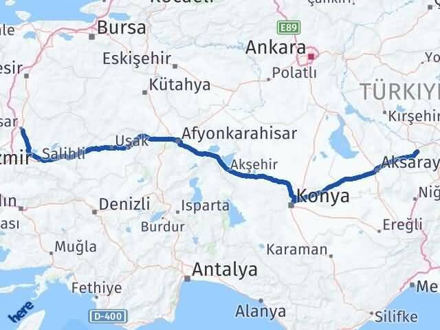 Nevşehir Akhisar Manisa Arası Kaç Km - Yol Haritası