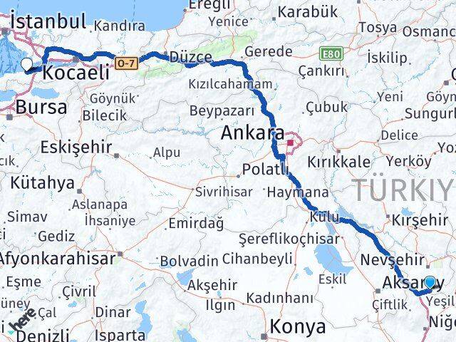 Nevşehir Derinkuyu Yalova Arası Kaç Km - Yol Haritası