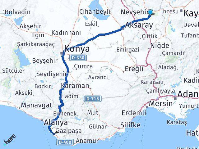 Nevşehir Gazipaşa Antalya Arası Kaç Saat? Yol Haritası, Yakıt, Rota ve Mesafe Hesaplama Nevşehir Gazipaşa Antalya Arası Kaç Km? Kaç Saat? Yol Haritası