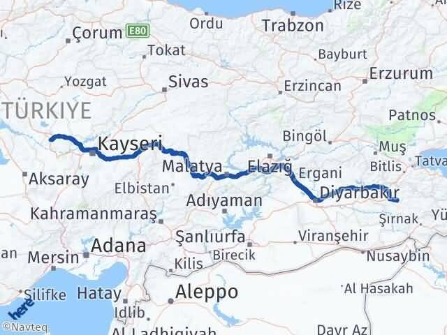 Nevşehir Hacıbektaş Siirt Arası Kaç Km - Yol Haritası