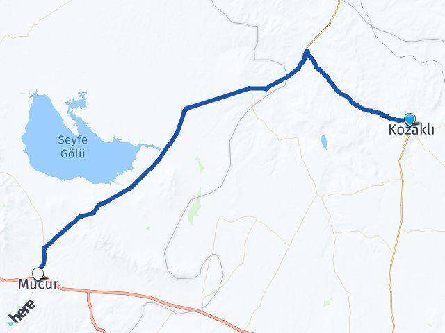Nevşehir Kozaklı Mucur Kırşehir Arası Kaç Km - Yol Haritası