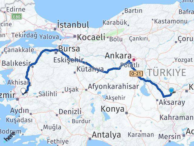 Nevşehir Şehzadeler Manisa Arası Kaç Km - Yol Haritası