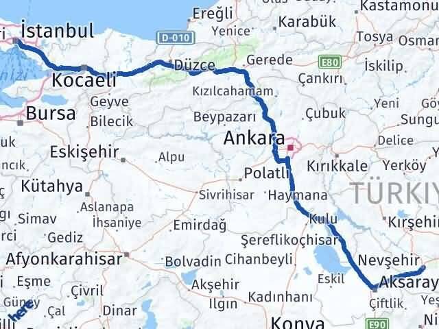 Nevşehir Şişli İstanbul Arası Kaç Km - Yol Haritası