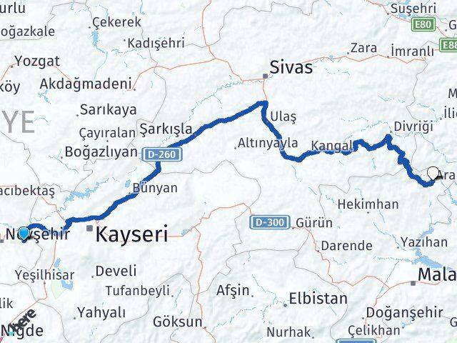 Nevşehir Ürgüp Arapgir Malatya Arası Kaç Saat? Yol Haritası, Yakıt, Rota ve Mesafe Hesaplama Nevşehir Ürgüp Arapgir Malatya Arası Kaç Km? Kaç Saat? Yol Haritası