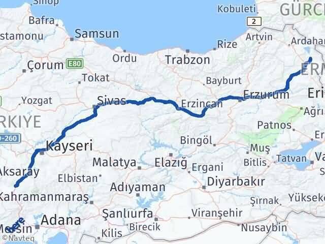 Niğde Arpaçay Kars Arası Kaç Km - Yol Haritası