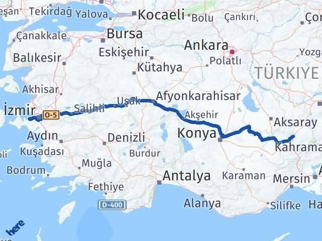 Niğde Güzelbahçe İzmir Arası Kaç Km - Yol Haritası