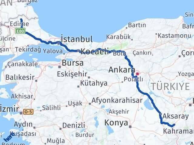 Niğde Kofçaz Kırklareli Arası Kaç Km - Yol Haritası
