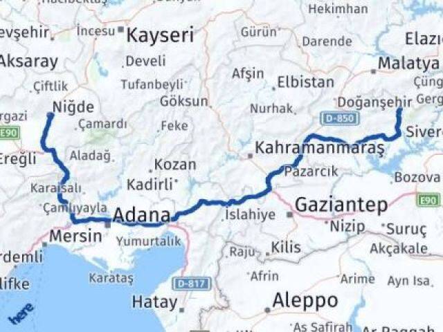 Niğde Sincik Adıyaman Arası Kaç Km - Yol Haritası