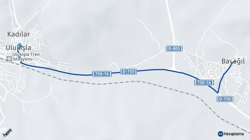 Niğde Ulukışla Bayağıl Ulukışla Arası Kaç Km - Yol Haritası