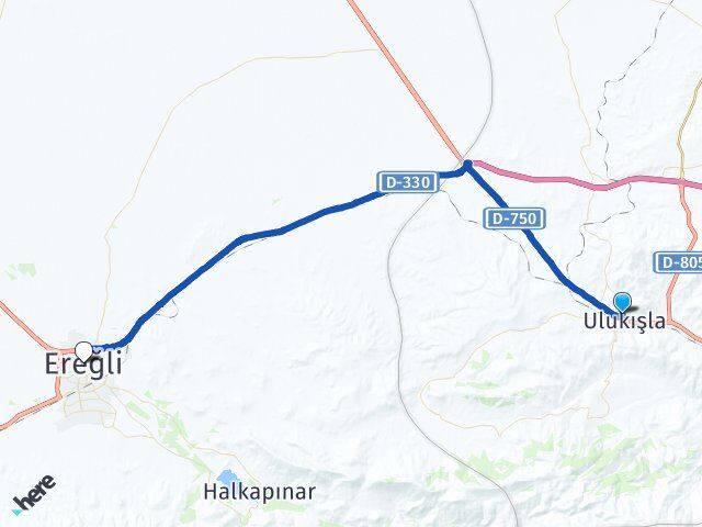 Niğde Ulukışla Ereğli Konya Arası Kaç Km - Yol Haritası