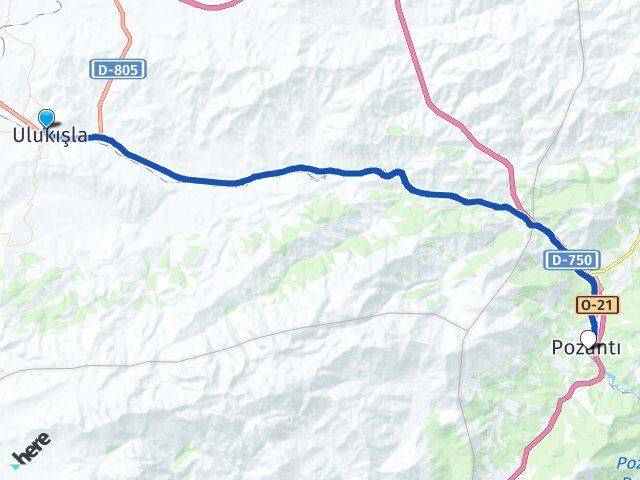 Niğde Ulukışla Pozantı Adana Arası Kaç Km - Yol Haritası