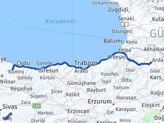 Ordu Çatalpınar Ardahan Arası Kaç Km? Arası Kaç Saat? Nerede Yol Haritası Yakıt, Rota ve Mesafe Hesaplama Ordu Çatalpınar Ardahan Arası Kaç Km? Arası Kaç Km Saat? Nerede Yol Haritası Yakıt, Rota ve Mesafe Hesaplama
