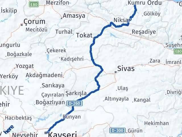 Ordu Çatalpınar Kayseri Arası Kaç Km? Arası Kaç Saat? Nerede Yol Haritası Yakıt, Rota ve Mesafe Hesaplama Ordu Çatalpınar Kayseri Arası Kaç Km? Arası Kaç Km Saat? Nerede Yol Haritası Yakıt, Rota ve Mesafe Hesaplama