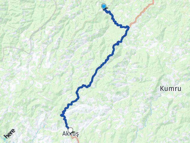 Ordu Çaybaşı Akkuş Arası Kaç Km - Yol Haritası