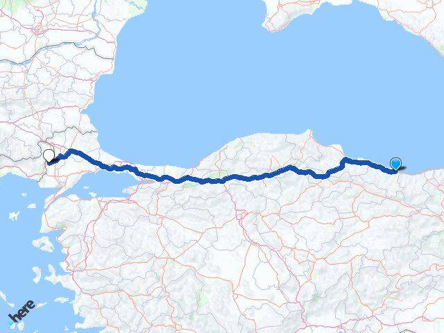 Ordu Meriç Edirne Arası Kaç Km - Yol Haritası