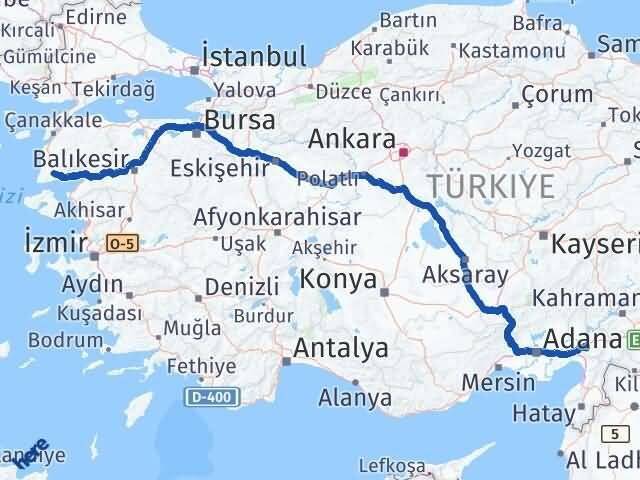 Osmaniye Ayvacık Çanakkale Arası Kaç Km - Yol Haritası