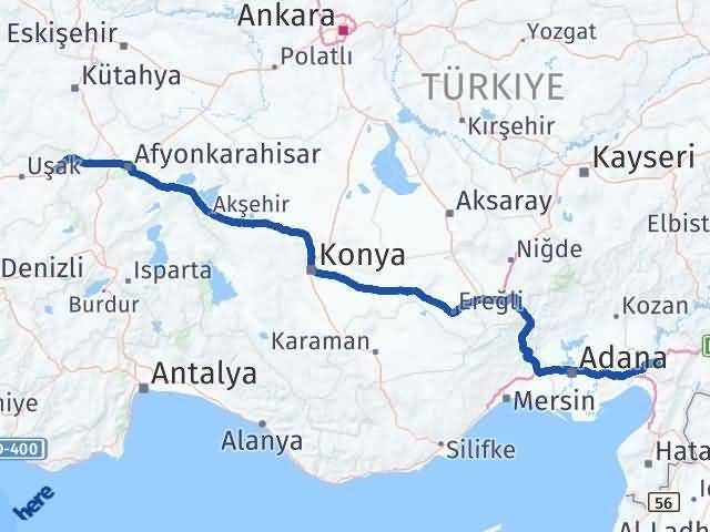 Osmaniye Banaz Uşak Arası Kaç Km - Yol Haritası