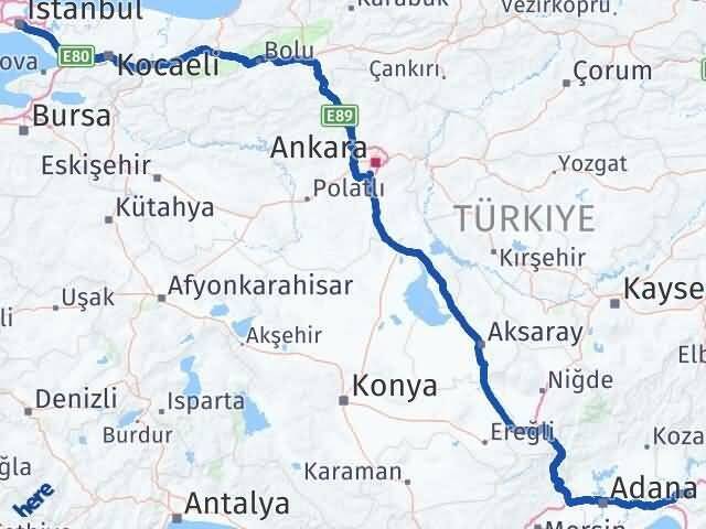 Osmaniye Beyoğlu İstanbul Arası Kaç Km - Yol Haritası