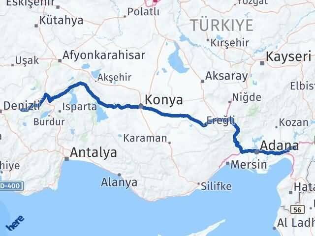 Osmaniye Bozkurt Denizli Arası Kaç Km - Yol Haritası